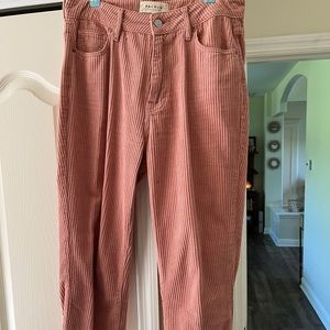 Pacsun pink corduroy mom jeans